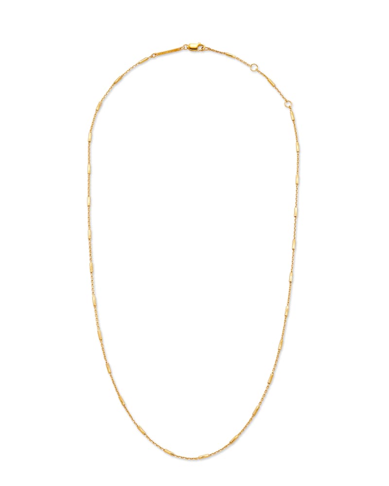 Roll Bar Chain Necklace in 18k Yellow Gold Vermeil image number 1